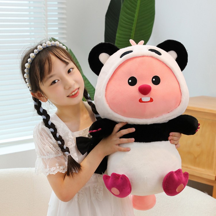 Thú bông Loopy Gấu Trúc lông mịn Gấu bông Hải Ly Cosplay Gấu Trúc Panda cao cấp mẫu mới