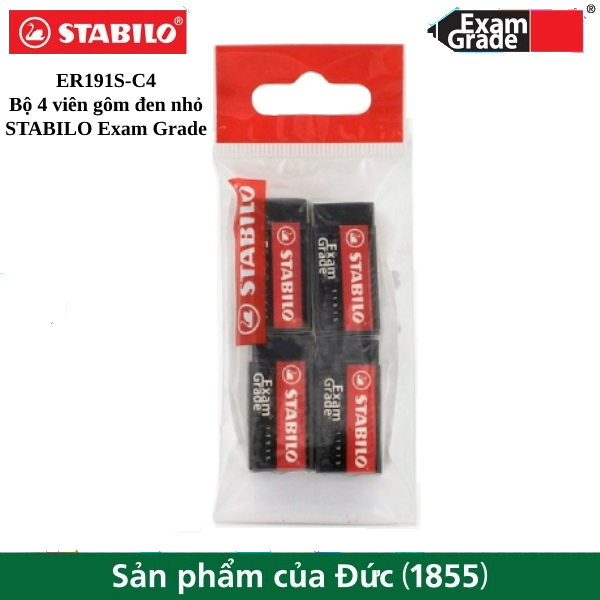 Gôm tẩy STABILO Exam Grade màu đen cỡ trung/nhỏ (ER191)