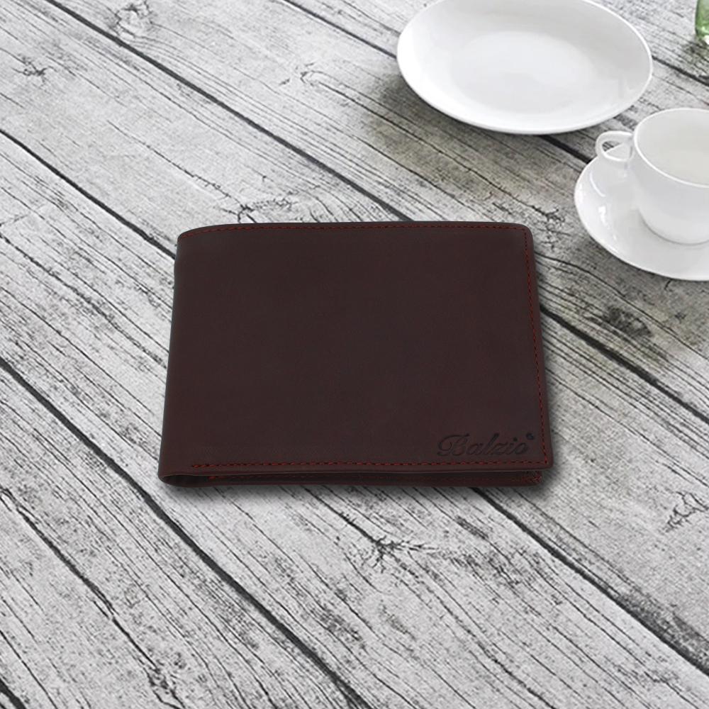 Ví nam da bò thật 005 + hộp sang trọng | Thương hiệu BALZIO