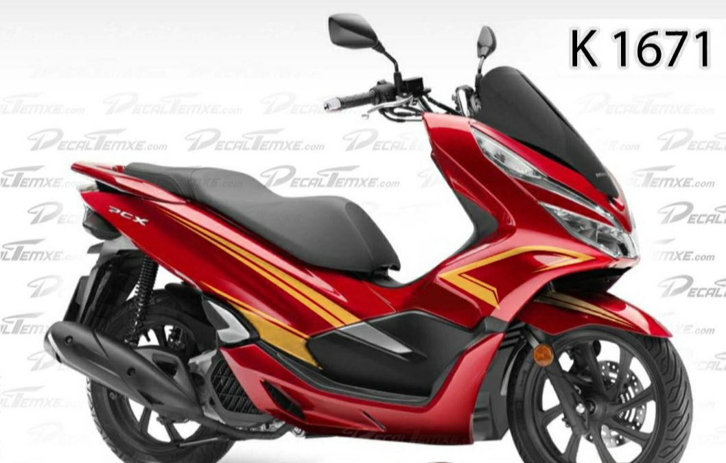 [HCM]Tem xe Pcx  tem rời cao cấp dán xe đỏ