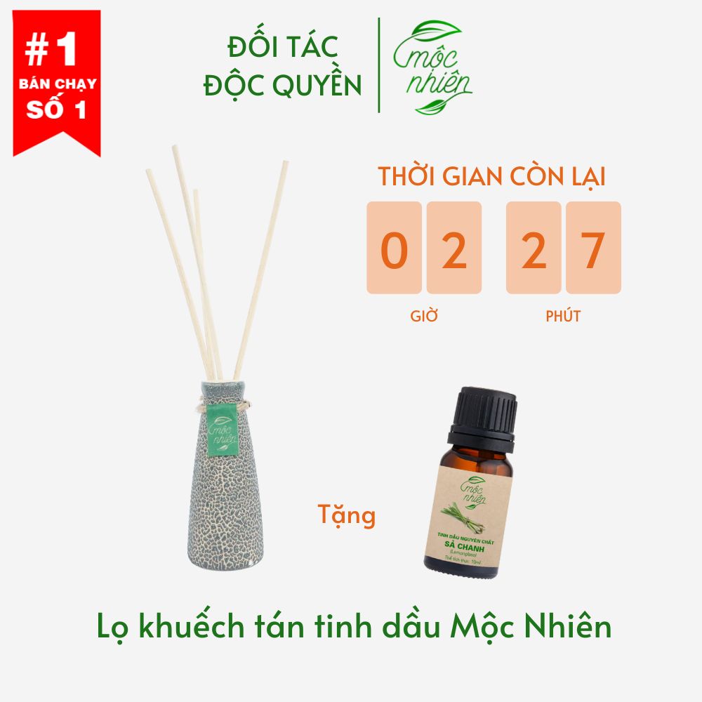 Lọ khuếch tán tinh dầu Mộc Nhiên, chai khuếch tán tinh dầu Mộc Nhiên dùng que khuếch tán