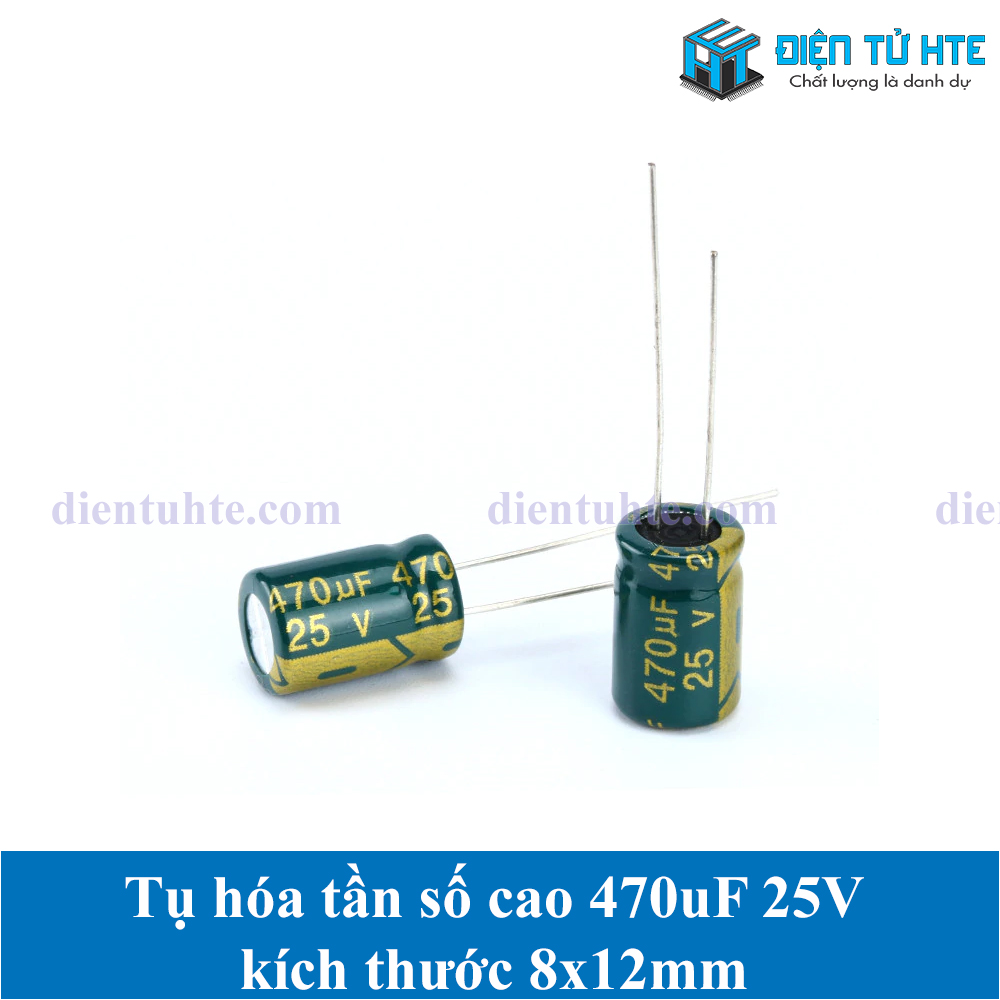 Bộ 15 Tụ hóa tần số cao 470uF 25V 8x12mm