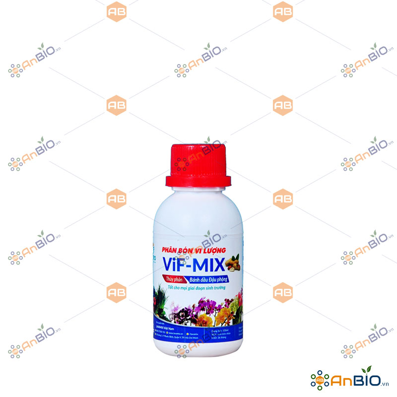 Phân bón vi lượng vif-mix chai 100ml dung dịch thuỷ phân bánh dầu đậu phộng - c2.1012