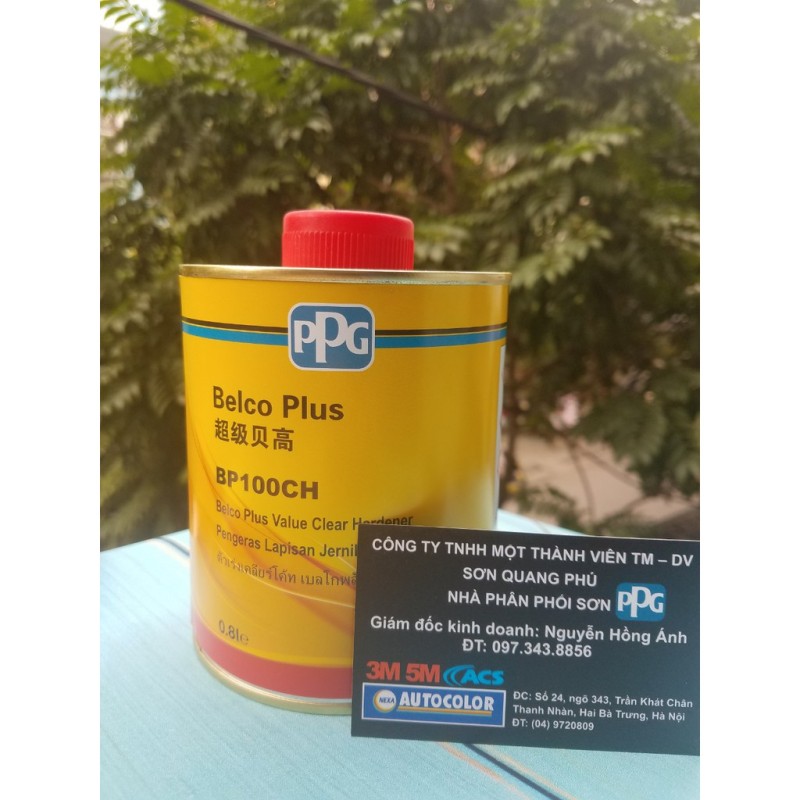 1 Bộ bóng đầy đủ dầu bóng Belco giá rẻ BP100C 3.2L và đóng rắn BP100CH 0.8L