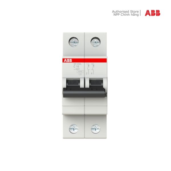 Cầu dao tự động ABB MCB 2P 16A 4,5kA (SH202L-C16)