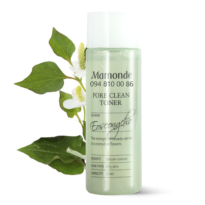 Nước Hoa Hồng Mamonde Mini 25ml [Hoa Hồng - Diếp Cá]