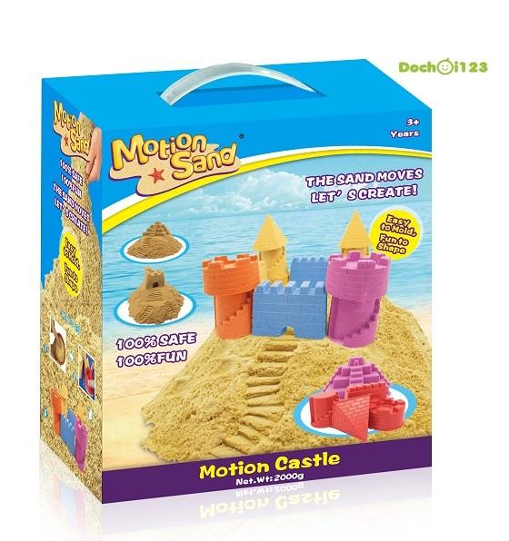 Cát động lực, cát dẻo, cát vi sinh, cát sinh học, bộ đồ chơi cát tạo hình lâu đài Motion Sand MS-01
