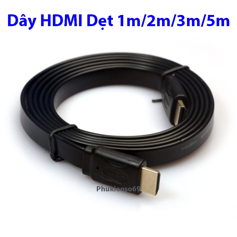 Dây cáp hdmi hai đầu loại dẹt full hd 1080 5m