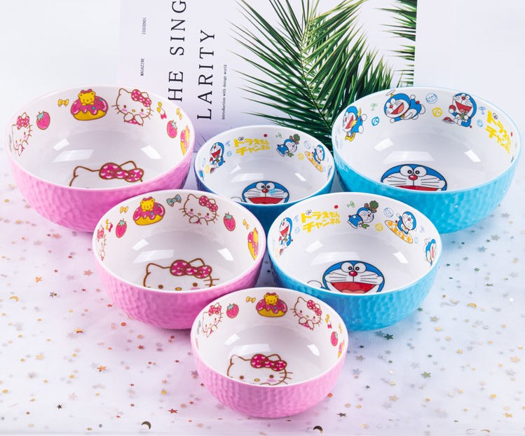 🌸CHÉN BÁT TÔ TRÒN HELLO KITTY DOREMON