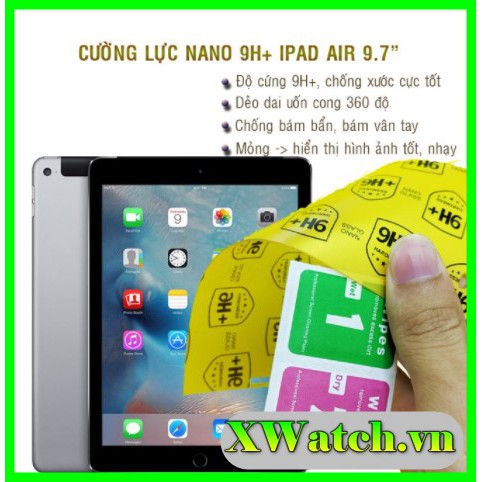 Cường lực dẻo nano 9h ipad air1/ air2 9.7 inch