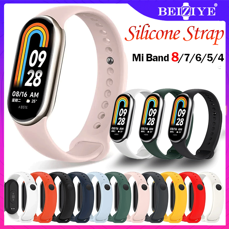 Mi band 7 Dây đeo cho Xiaomi Mi Band 7 Vòng đeo tay bằng silicon Thay thế cho Xiaomi MiBand 6 5 Dây đeo cổ tay màu TPU Dây đeo Vòng đeo tay