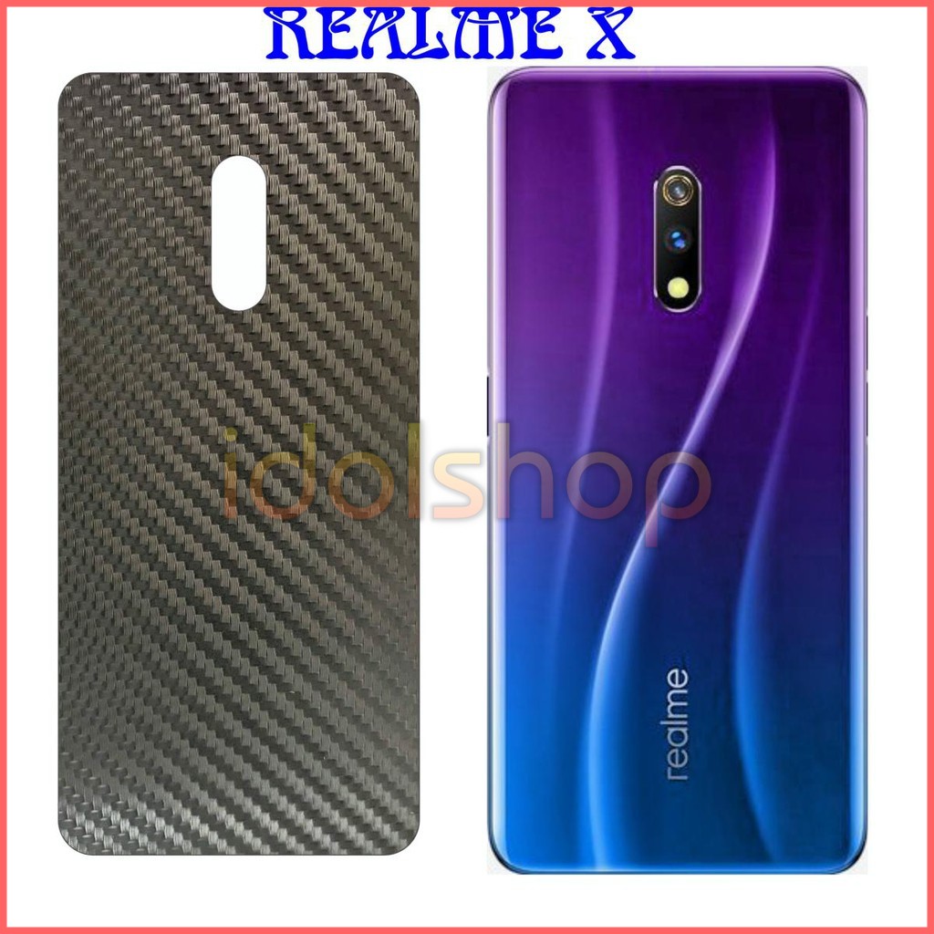 Dán cacbon realme 5 / realme 5i / realme q / realme 5 pro / realme x2 ...chống bám vân tay