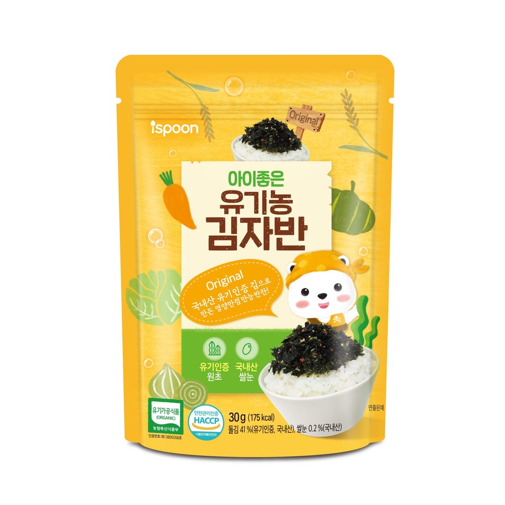 Rong biển hữu cơ rắc cơm cho bé Ispoon cho bé từ 8 tháng