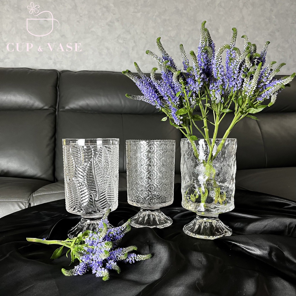 Bình Hoa Thủy Tinh Chân Ly CUP & VASE Cao Cấp Mẫu Mới