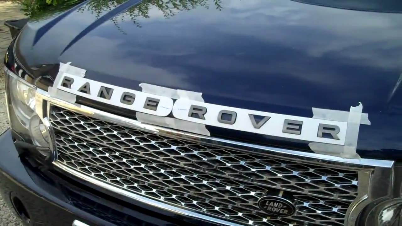Tem logo chữ nổi range rover dán trang trí xe