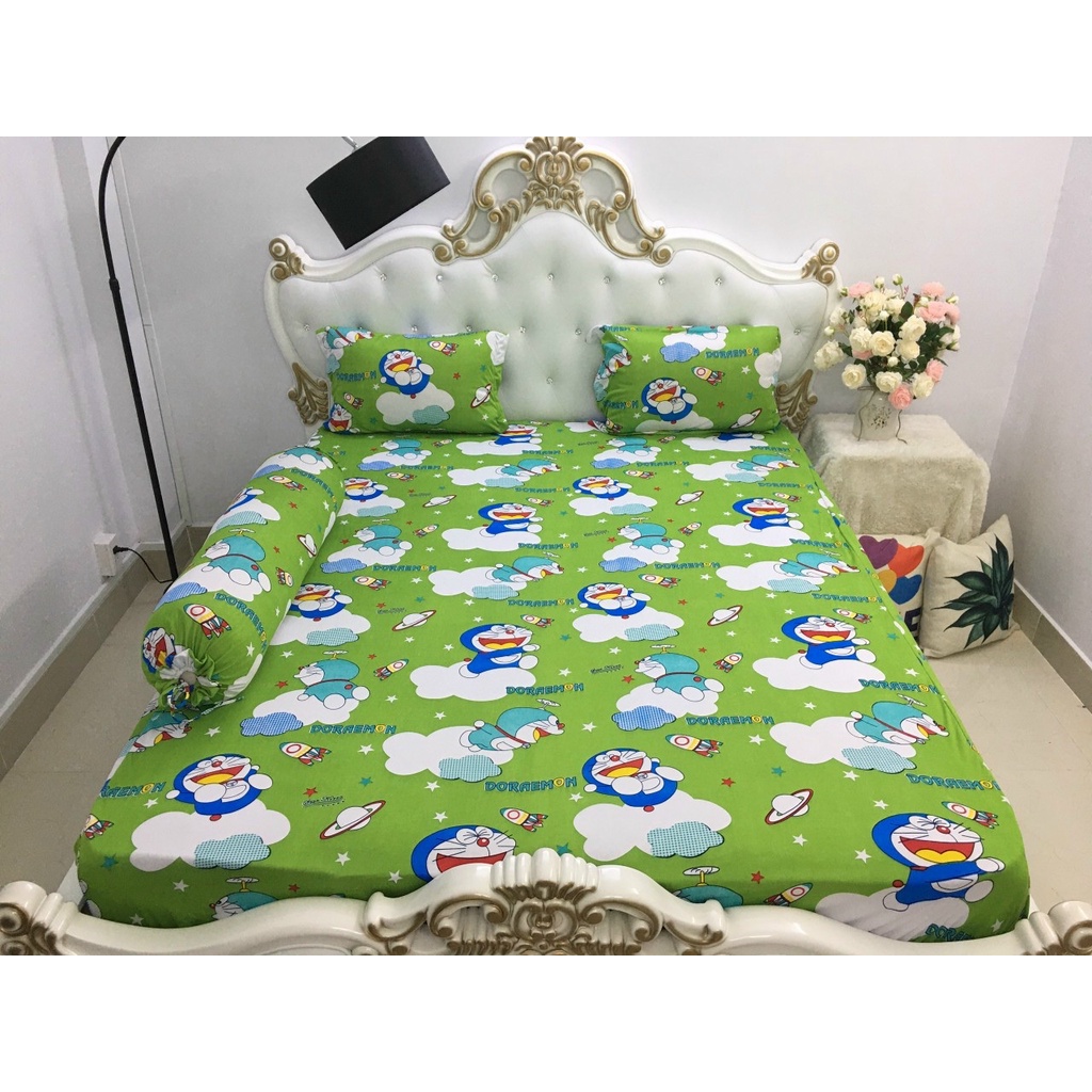 Ga 1m8 x 2m x 10cm thun lạnh hình DOREMON cao cấp (Giao màu ngẫu nhiên)