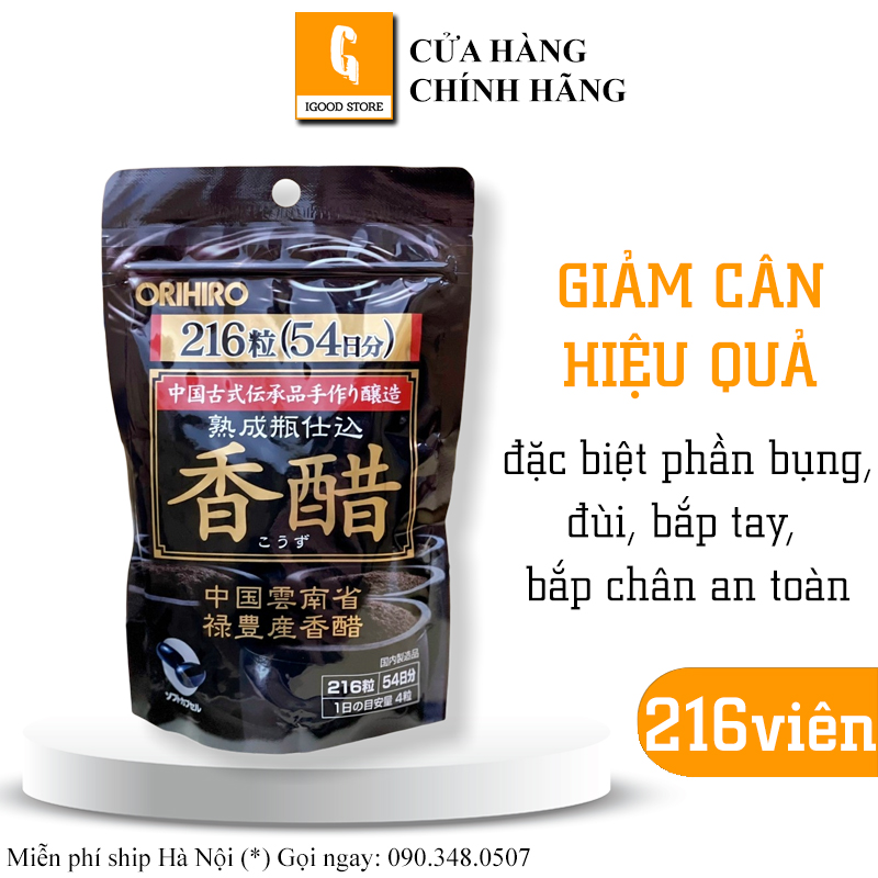 Dấm đen giảm cân Orihiro Nhật Bản 216 viên