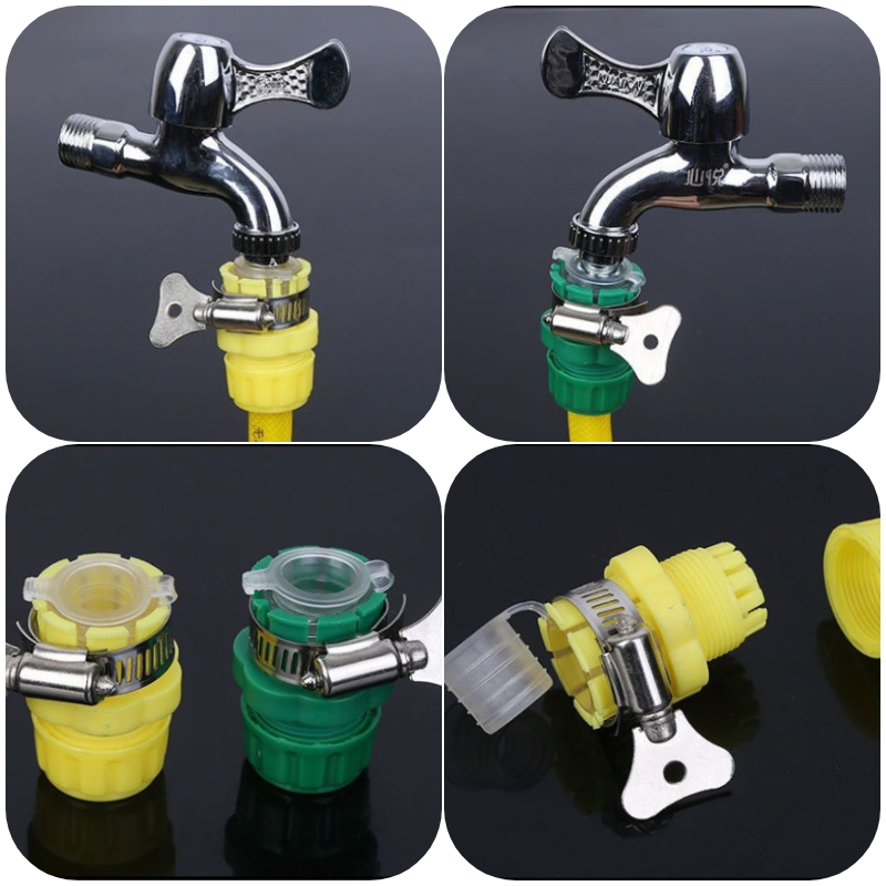 Đầu nối nhanh vòi máy giặt, ống nước cứng PVC, nối nhanh ống nước mềm,van vặn chặt ống nước tiện dụng-HAUSE