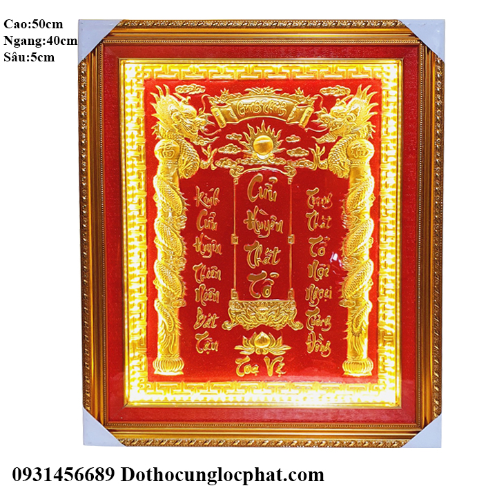 Cửu Huyền Thất Tổ bằng đồng (có Đèn)