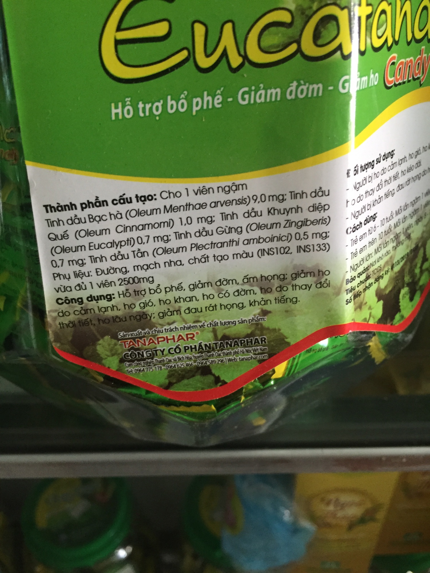 Kẹo ngậm ho Eucatana lọ 300 viên