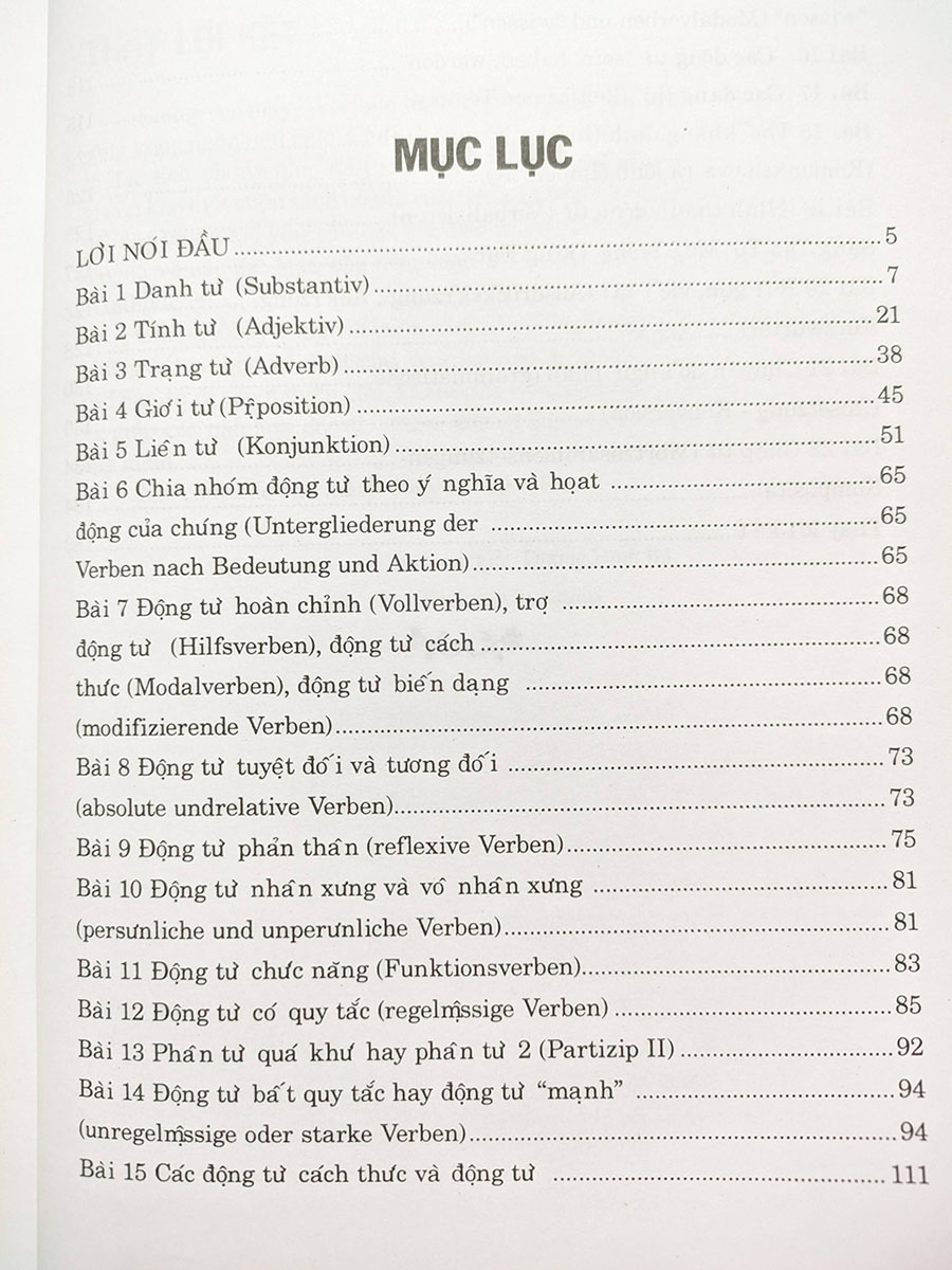 Sách - Các từ loại tiếng Đức - Deutsche Wortarten