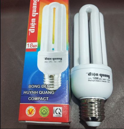 [HCM]BÓNG ĐÈN ĐIỆN QUANG 3u18w ĐUÔI E27 / 3u 18w
