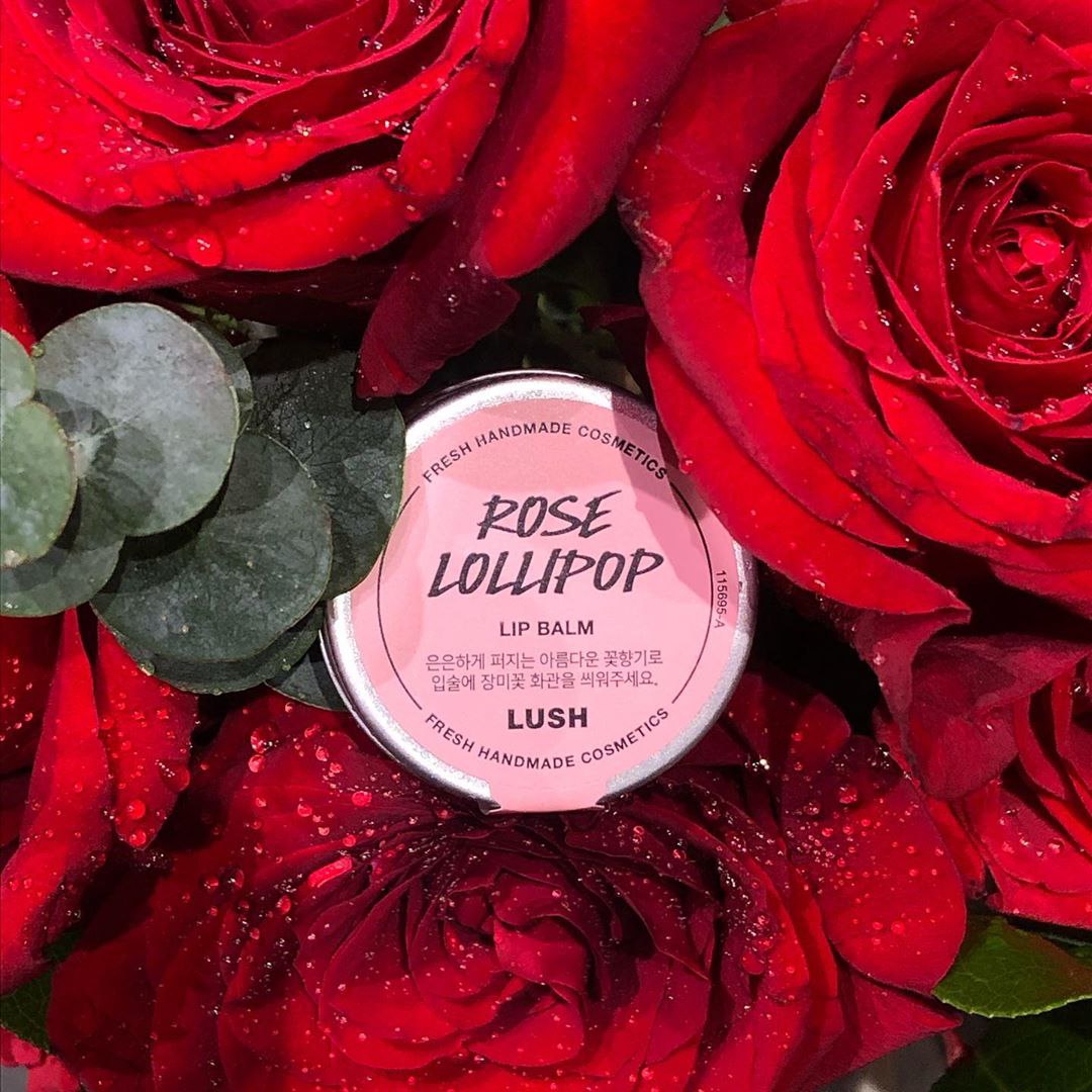 [HCM]Son dưỡng môi LUSH -Rose Lollipop lip balm