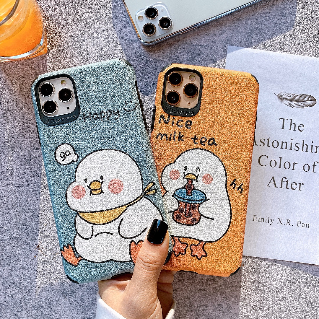 Ốp Lưng Da IMD Duck Couple