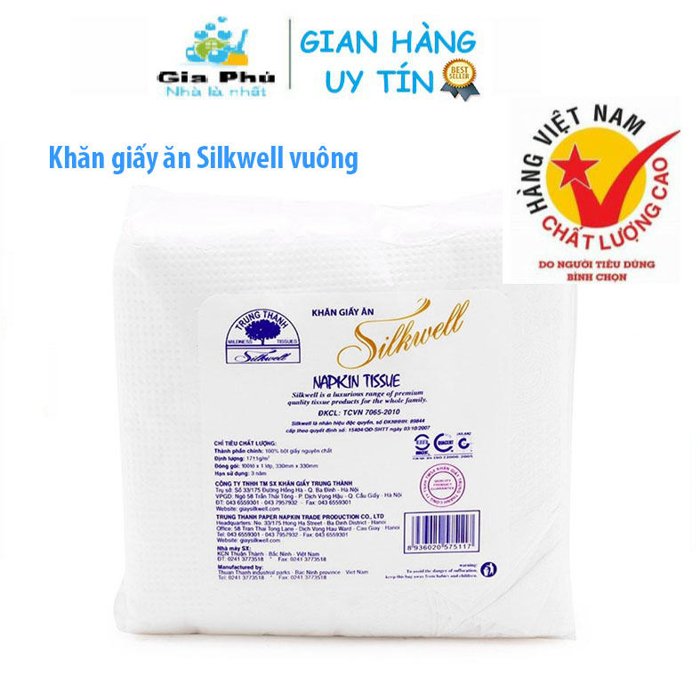 Khăn giấy ăn vuông Silkwell