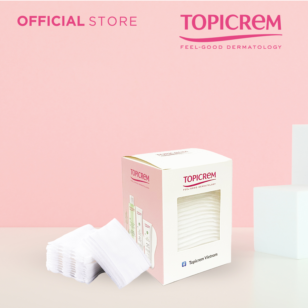 [Hàng tặng không bán] Bông tẩy trang cao cấp Topicrem (30 miếng/hộp)