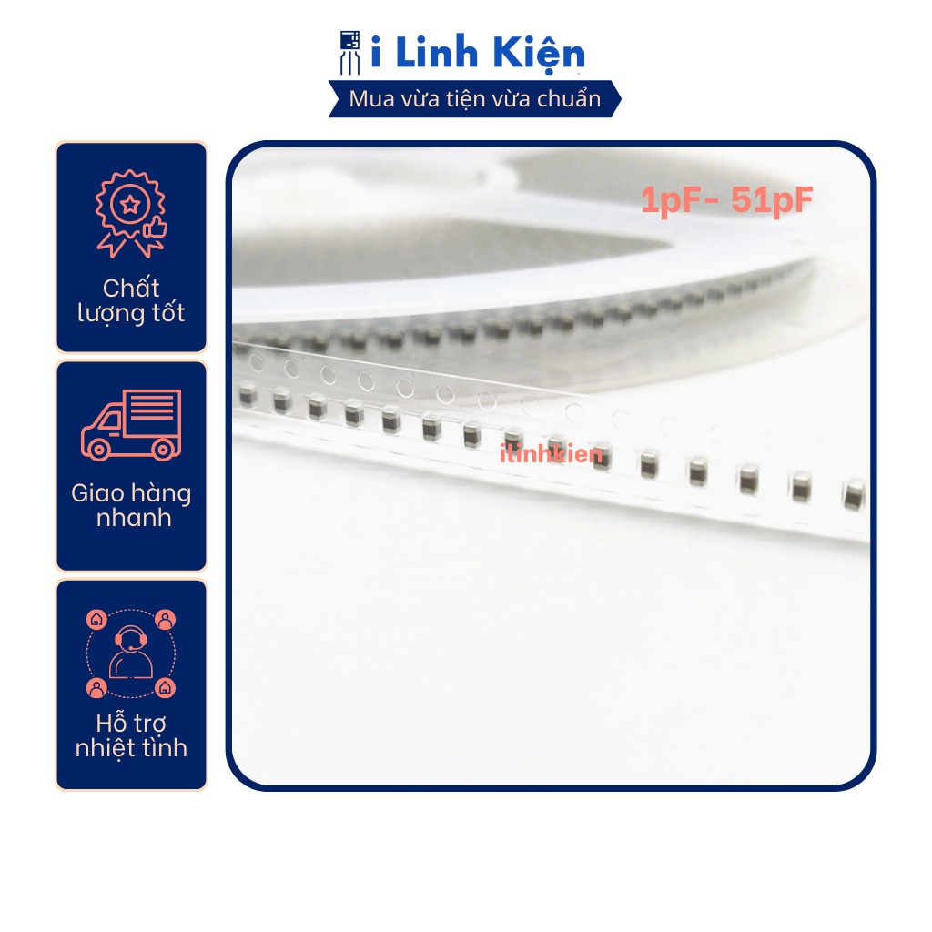 Tụ dán 0805 smd 1pf - 51pf chất lượng tốt
