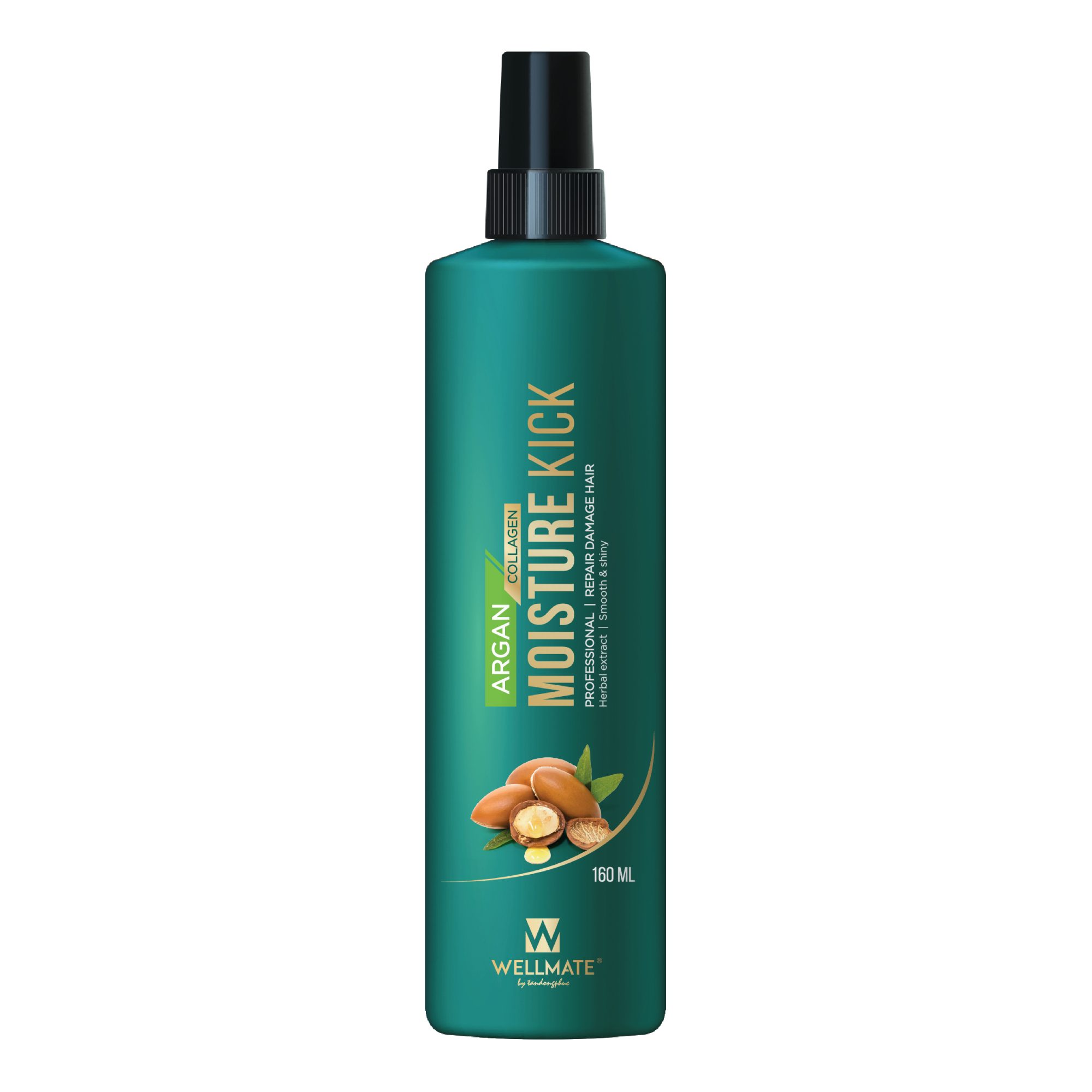 Xịt dưỡng phục hồi tóc Wellmate Moisture Kick Argan Collagen 160ml