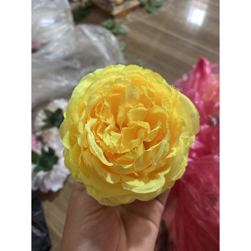Đầu bông hoa trà mộc miên trang trí decor- làm oản - tháp bánh- giỏ quà- hoa giả hoa vải