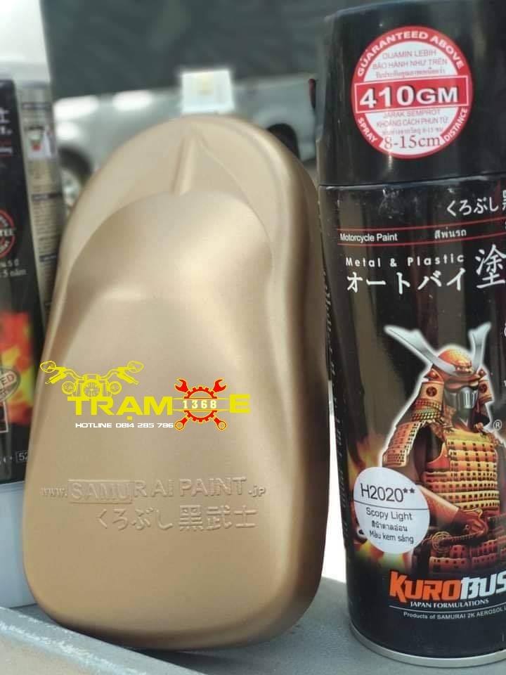 SƠN SAMURAI MÀU ĐỒNG NHẠT, MÀU KEM SÁNG H2020 400ML