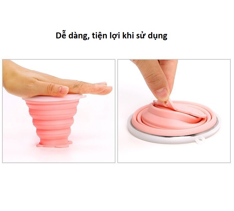 Cốc Silicon Gấp Gọn Chịu Nhiệt Độ Cao