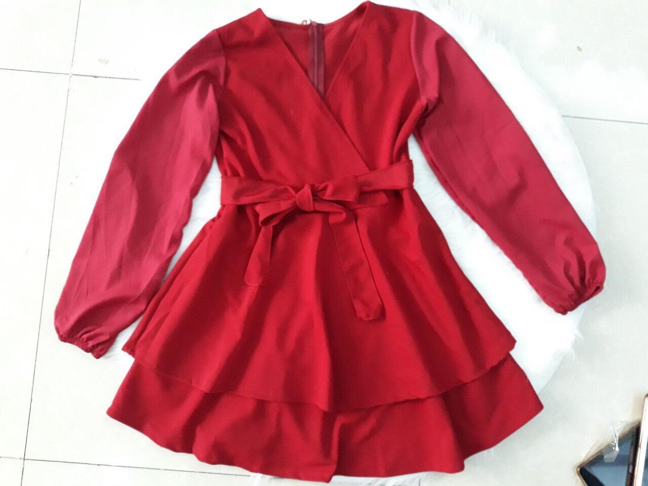 Set Jum Váy Nữ đùi Cột Nơ - CLS