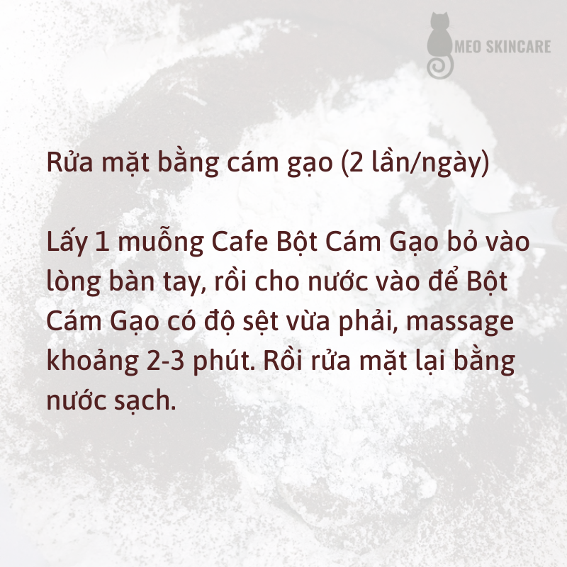 [HCM] Bột cám gạo sạch nguyên chất handmade gói 100g
