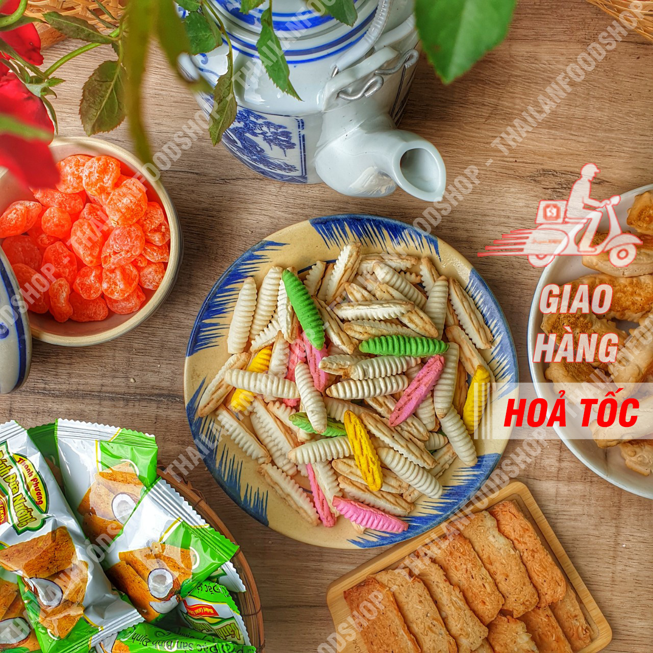 Bánh Đuông Dừa Mix Vị Lon 300Gr