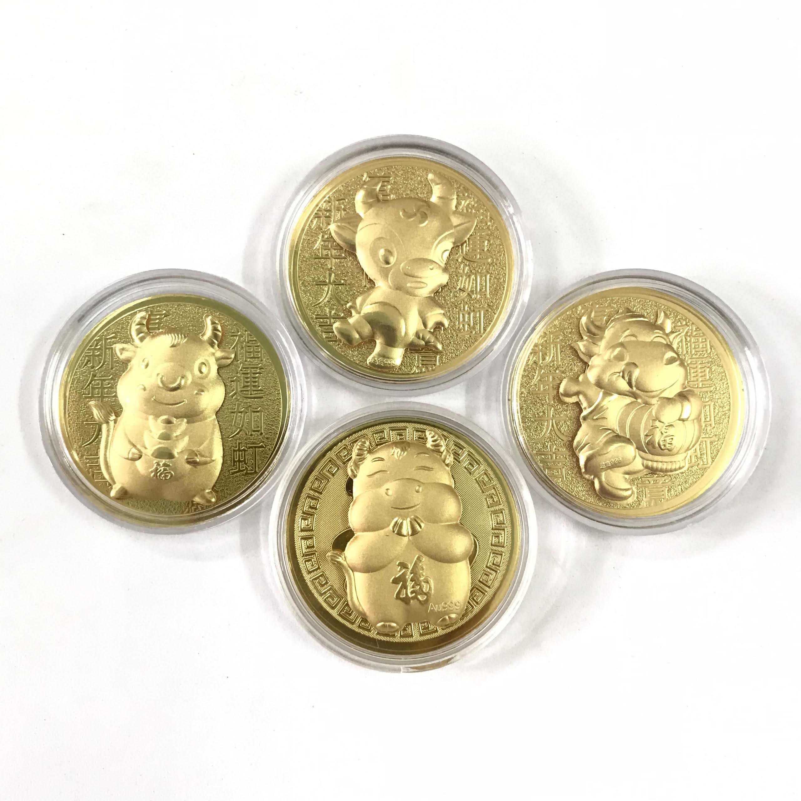 [HCM]Đồng Xu Con Trâu CUTE Tặng Túi Gấm 2021 thiết kế dễ thương tiện lợi giá thành khiêm tốn màu đỏ chủ đạo để cầu may mắn 9x7cm (Dài x Rộng) - SP005045