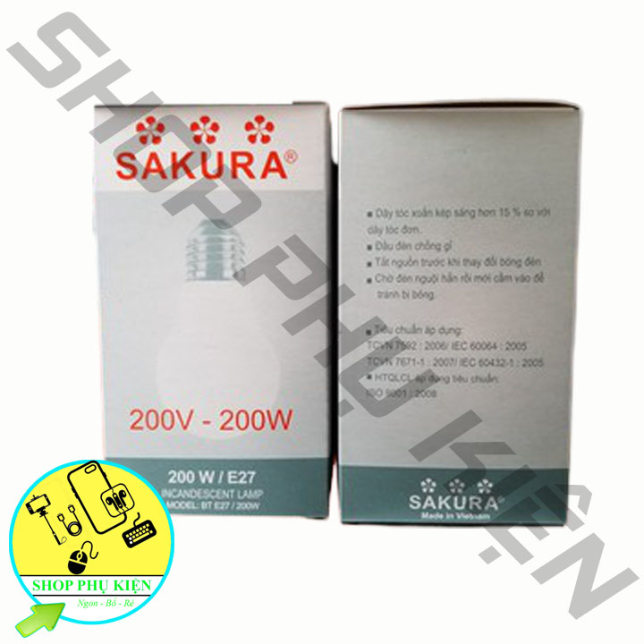 Bóng Đèn Sợi Đốt 200W SAKURA Chính Hãng