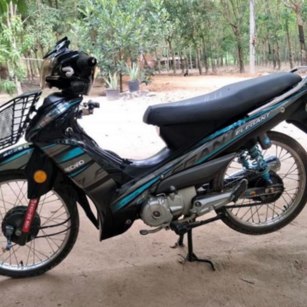 [HCM]Tem xe elegant  tem rời 3 lớp bóng dán xe đen  xanh đen