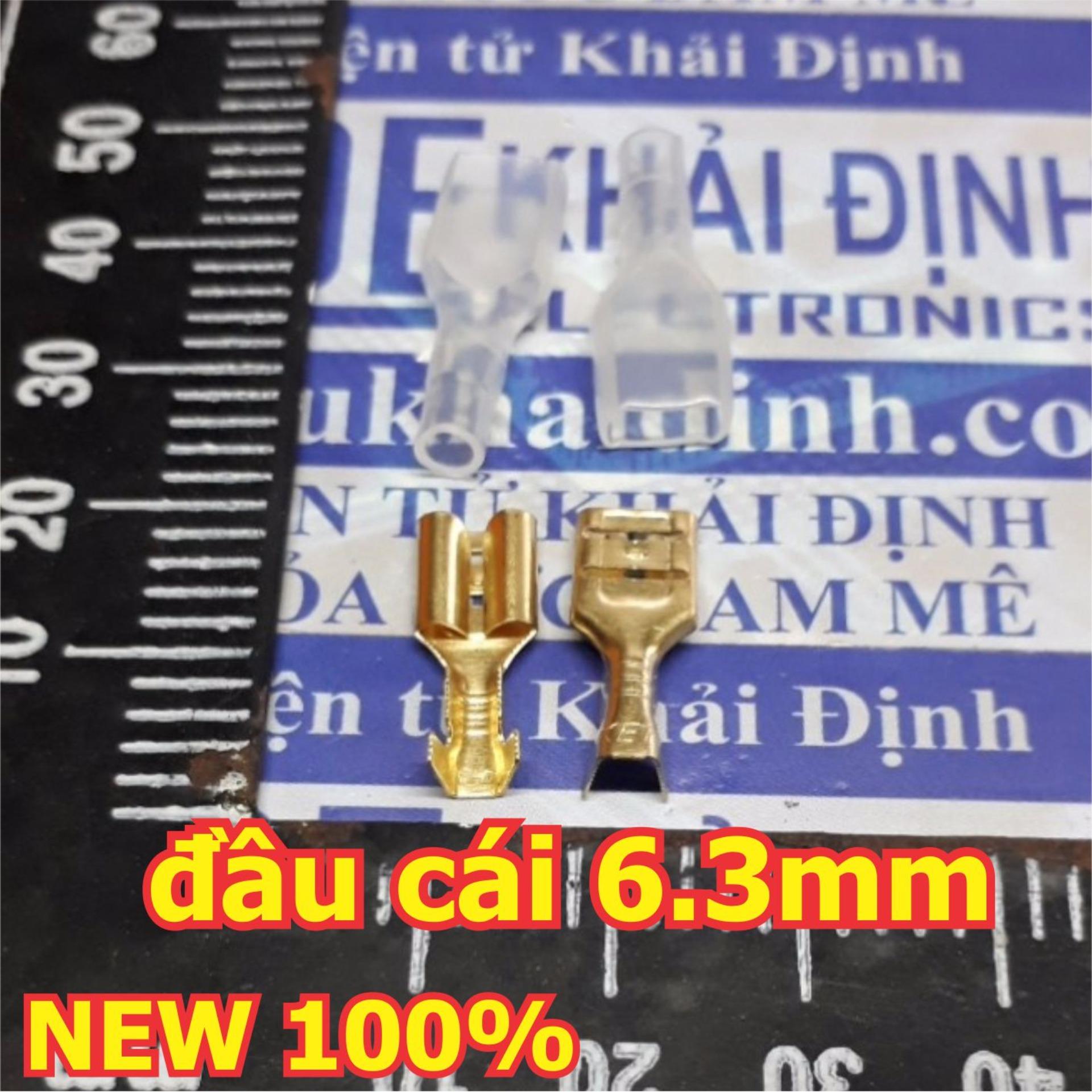 50 bộ Đầu lõi đồng header, jack oto, đầu cái / đực cos 6.3mm, bấm dây 0.75-1.5mm, cỏ nhựa trong kde5153