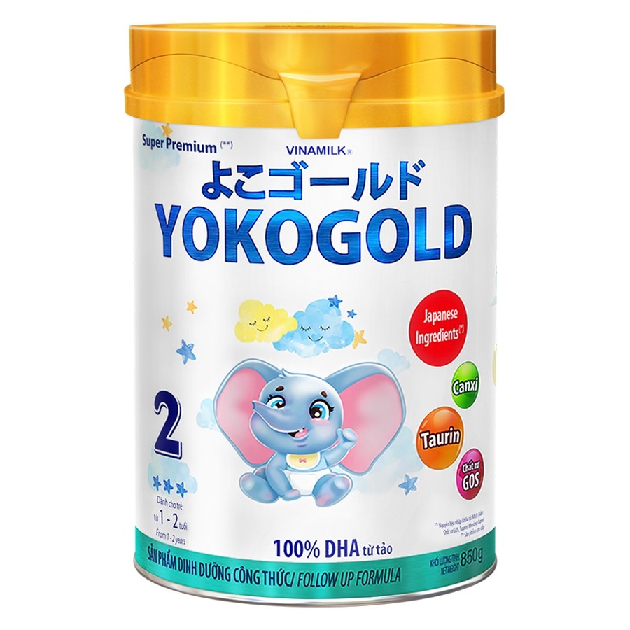 Sữa Vinamilk Yoko Gold 2 Lon 850g (Cho bé 1-2 tuổi)