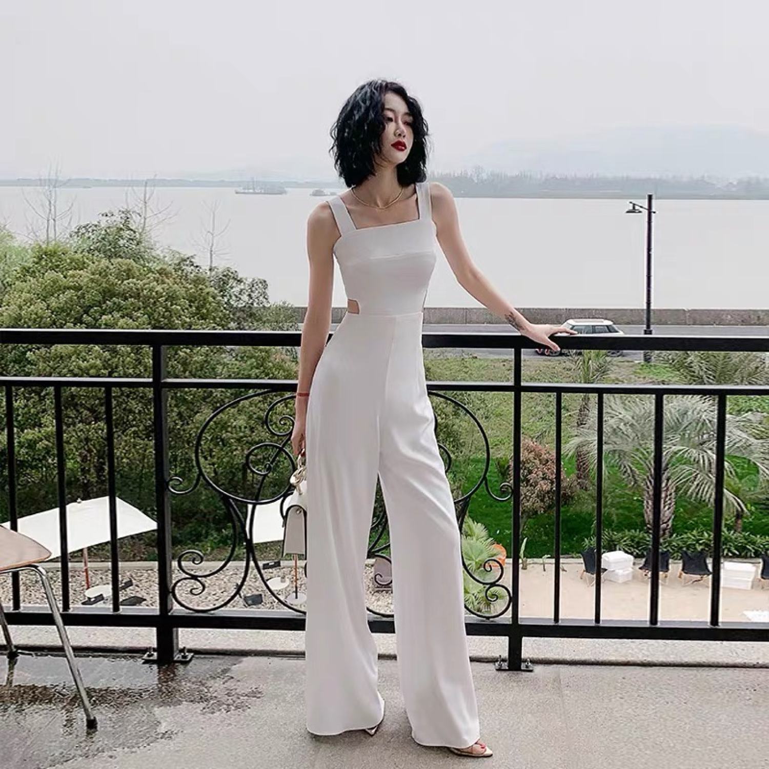 B36 Jumpsuit Đồ Bay Dáng Dài Có Mút Đệm Ngực