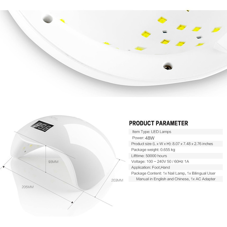 [SPA HN] Máy Sấy Gel Móng Tay SUN 5 48W UV/LED