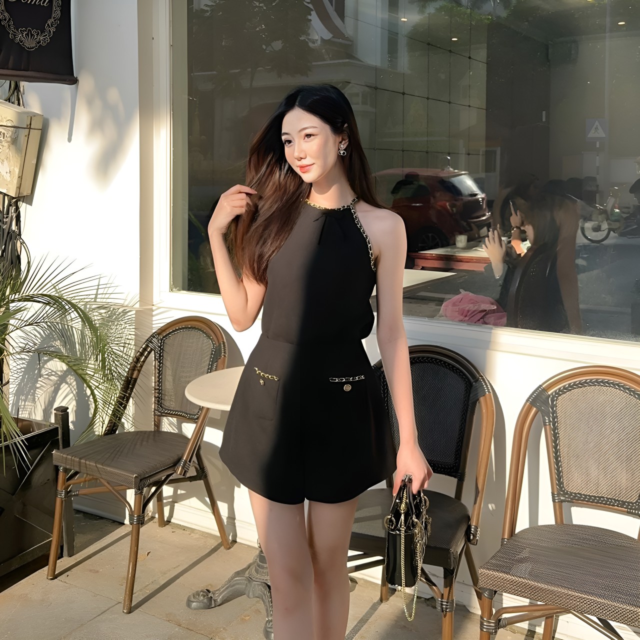 Set áo yếm phối cổ, quần short nữ Linly Store