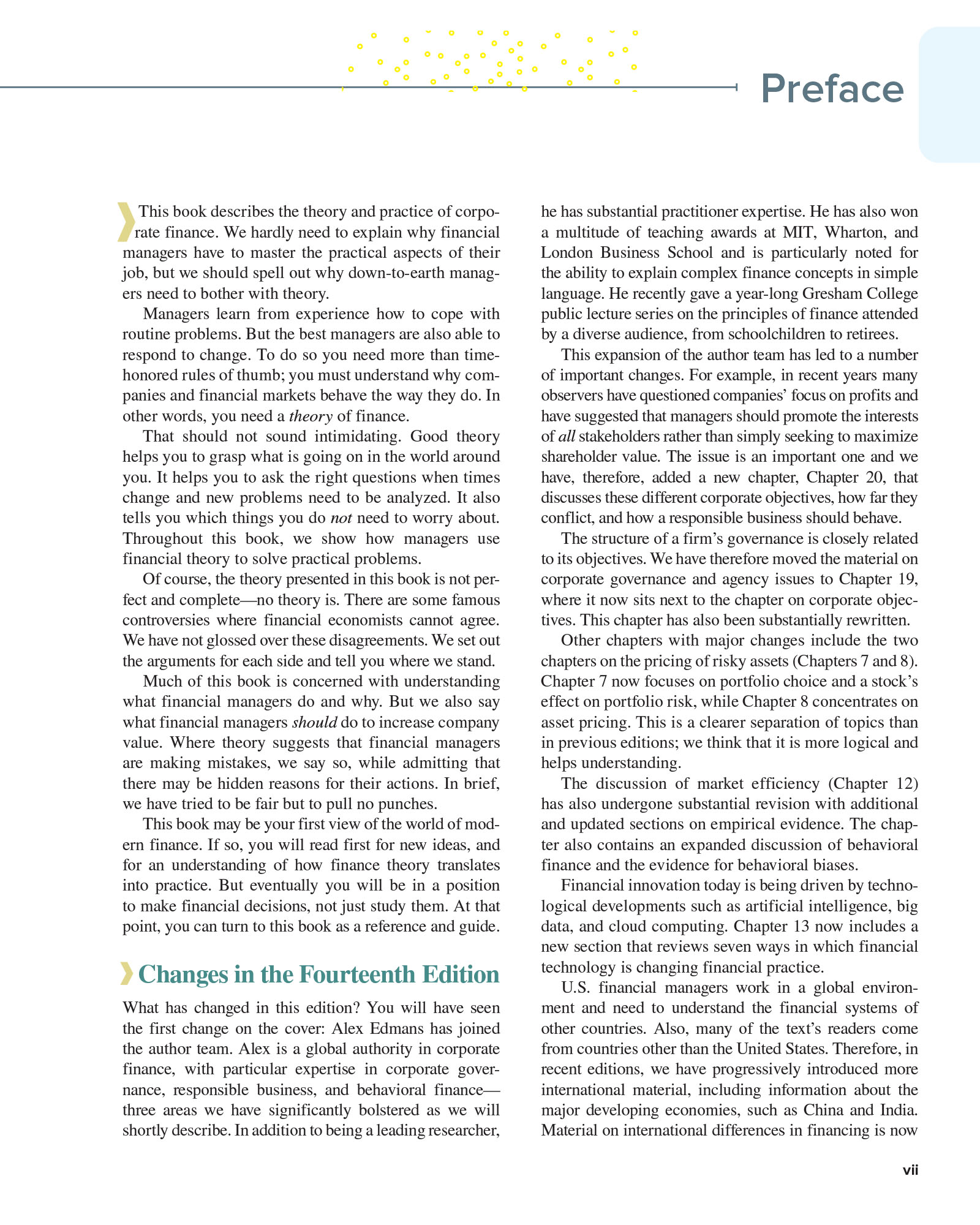 Principles of Corporate Finance