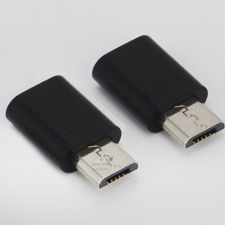 [HCM]Combo 4 đầu chuyển đổi từ Type C sang Micro USB (Đen)