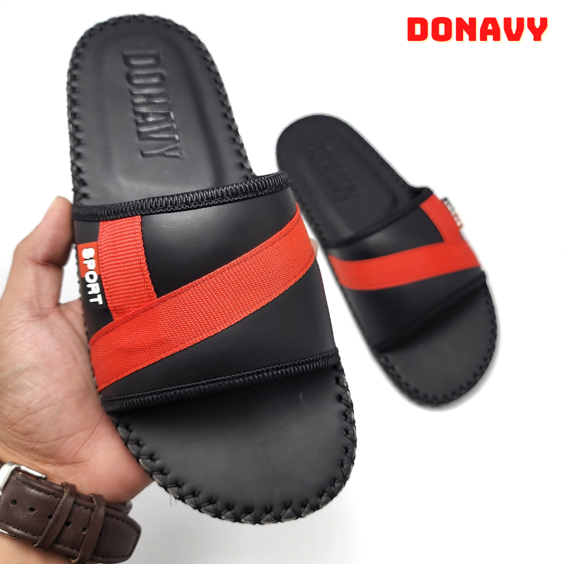 Dép Quai Ngang Nam Nữ Da DONAVY Thiết Kế Trẻ Trung Hot Trend May Quai Chắc Chắn Đế Xẻ Rãnh Chống Trơn Trượt Mang Rất Nhẹ Có SIZE LỚN 45 D.SPO