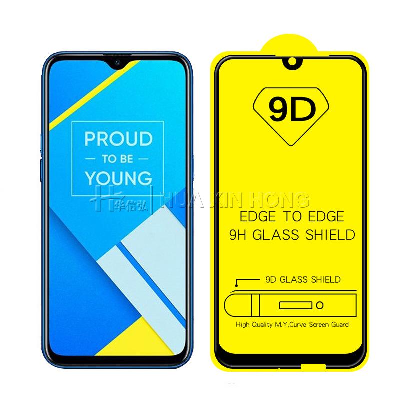 Kính cường lực full màn hình Realme C2 full - Kính 9D full keo độ cứng 9H tiêu chuẩn(Tặng keo chống hở mép cường lực)